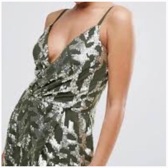 ASOS Starlet Dress Camo Sequence - Picture 2 of 7
